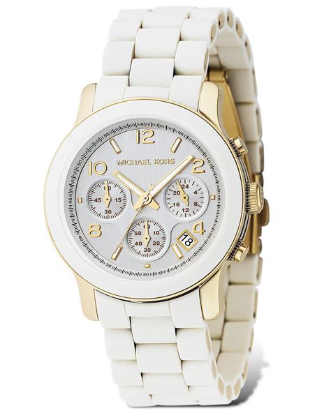 michael kors white womens watch